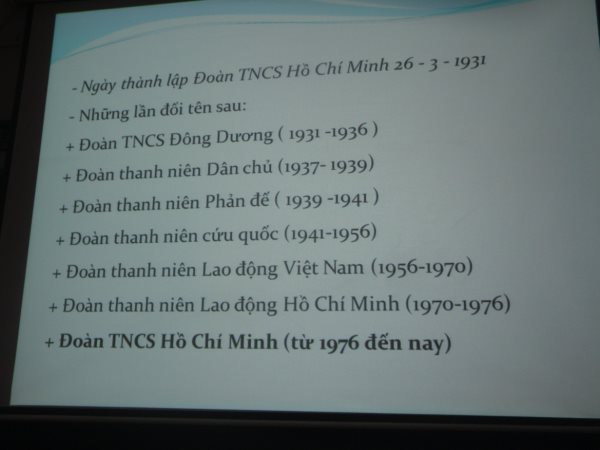 Tham gia lớp học Cảm tình Đoàn đợt 2