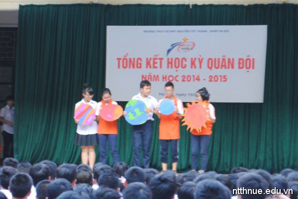 Chào cờ đầu tuần- Chương trình tổng kết Học kì Quân đội 2014-2015