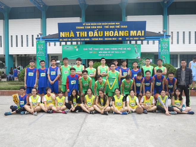Đội tuyển trường Nguyễn Tất Thành ra quân Giải đấu Bóng rổ Win88 nhà cái không bị chặn thành phố Hà Nội năm học 2016 – 2017