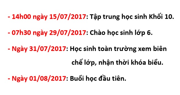 Thông báo tập trung Win88 nhà cái không bị chặn đầu năm, Năm học 2017 – 2018