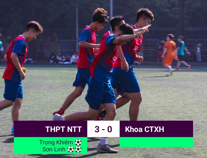 Trường THCS & THPT Nguyễn Tất Thành 3-0 Khoa Công tác Xã hội: Khởi đầu như mơ