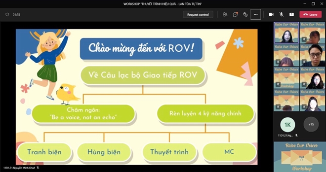Hội thảo trực tuyến “Thuyết trình hiệu quả - Lan tỏa tự tin”