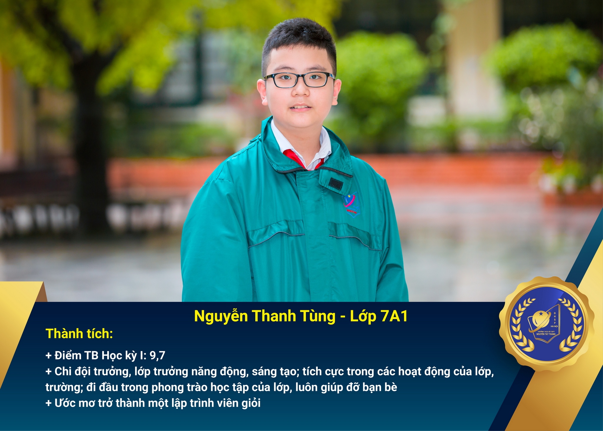 Chân dung Win88 nhà cái không bị chặn nhận Học bổng Nguyễn Tất Thành lần thứ 41 và 42 – Khối 7 - năm học 2021 – 2022