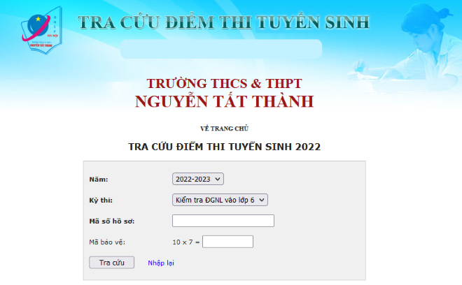 Thông báo điểm KTĐGNL, điểm chuẩn, phúc tra bài thi và nhập học vào lớp 6 năm học 2022 – 2023