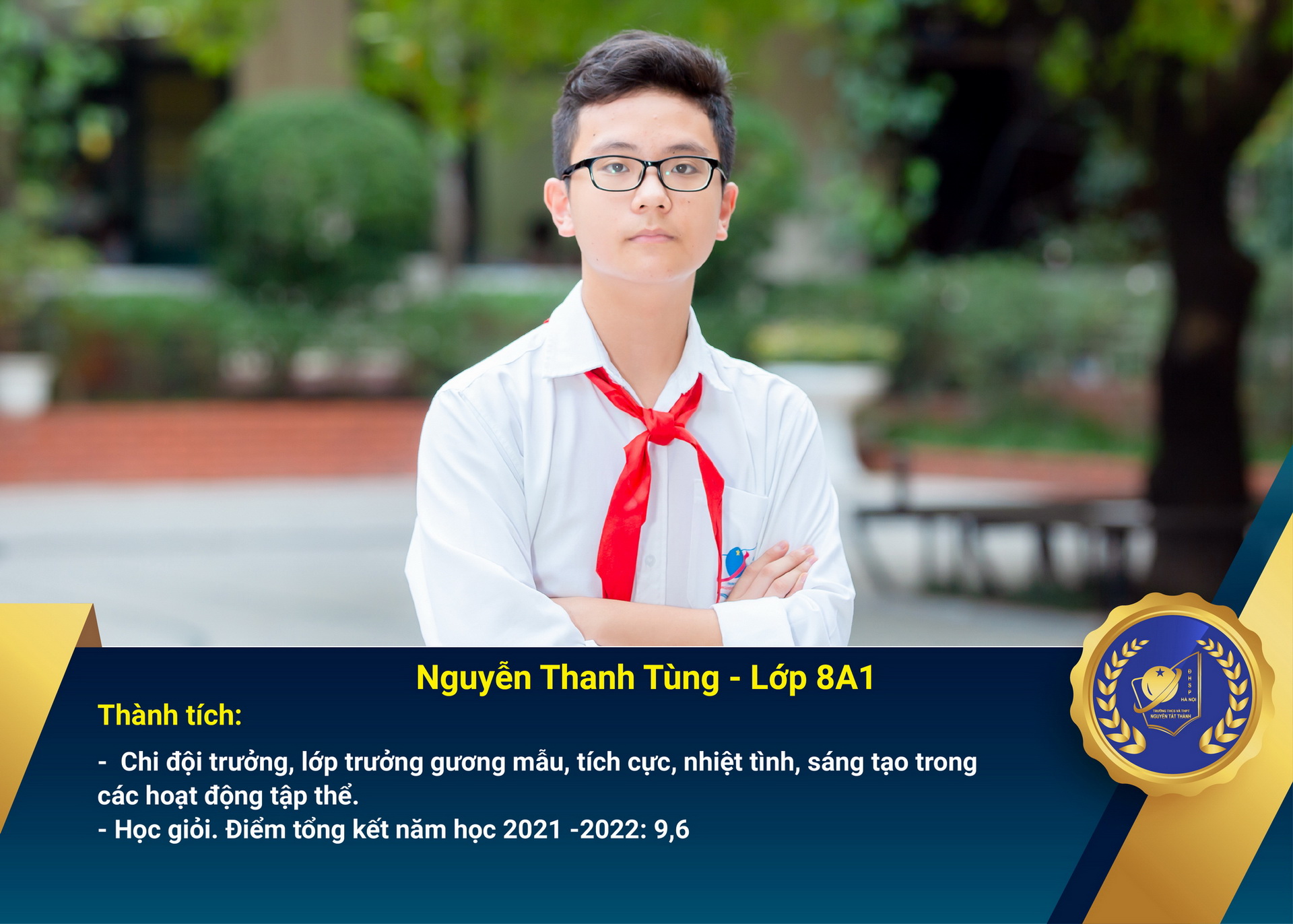 Chân dung Win88 nhà cái không bị chặn nhận Học bổng Nguyễn Tất Thành lần thứ 43 và 44 – Khối 8 - năm học 2022 – 2023