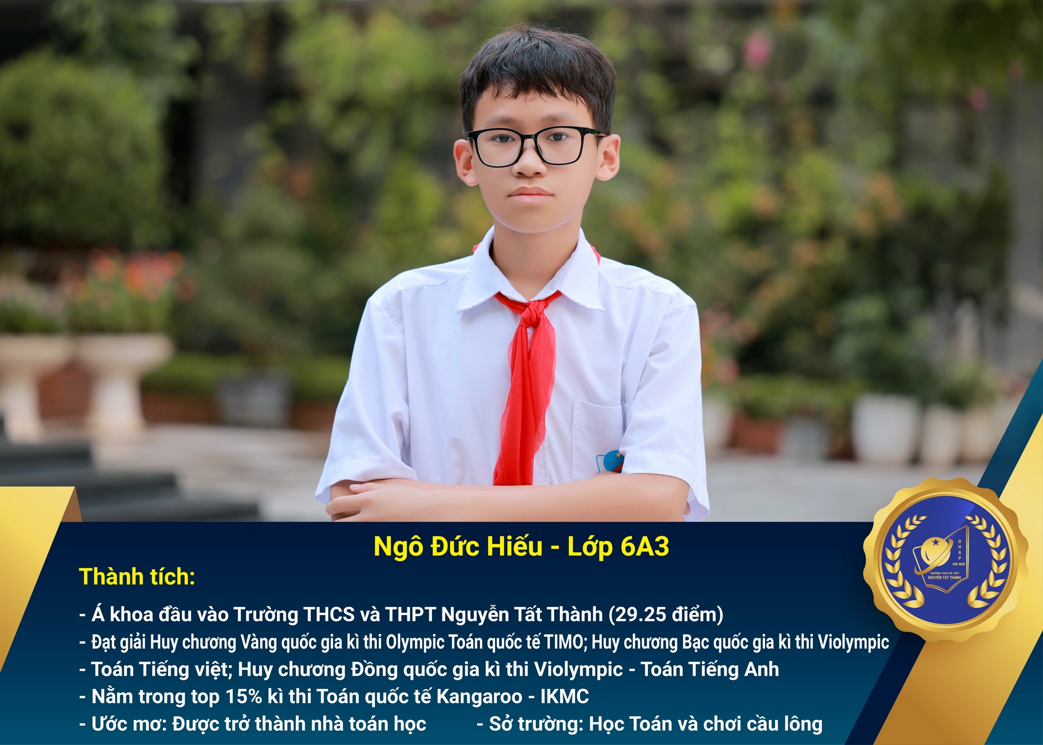 Chân dung Win88 nhà cái không bị chặn nhận Học bổng Nguyễn Tất Thành lần thứ 50 – Khối 6 và 10 – năm học 2024 – 2025
