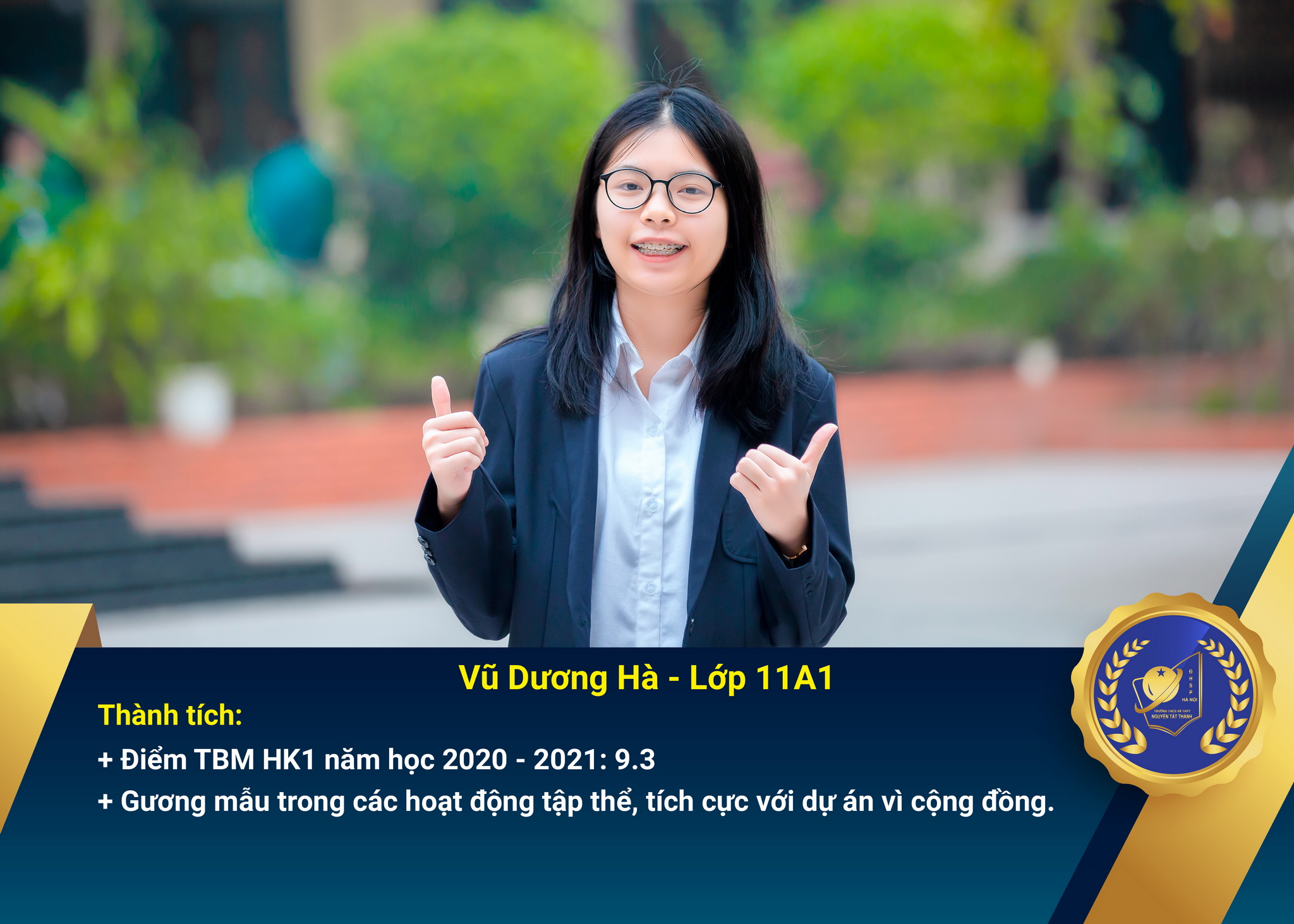 Chân dung Win88 nhà cái không bị chặn nhận Học bổng Nguyễn Tất Thành lần thứ 40 – Khối 11 - Học kì I năm học 2020 – 2021