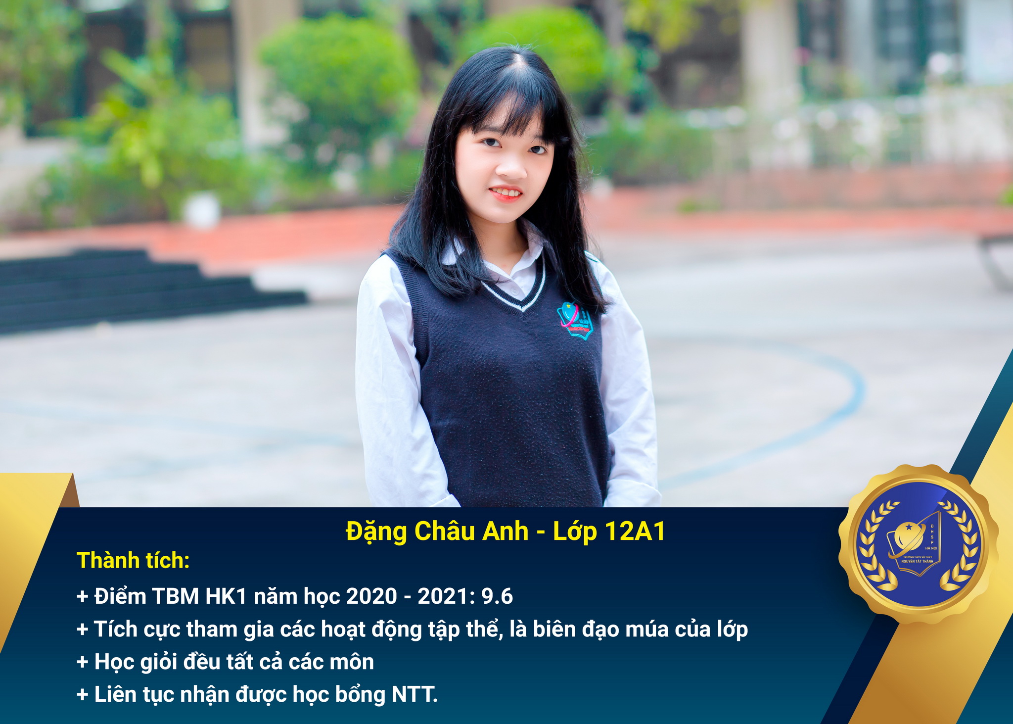 Chân dung Win88 nhà cái không bị chặn nhận Học bổng Nguyễn Tất Thành lần thứ 40 – Khối 12 - năm học 2020 – 2021